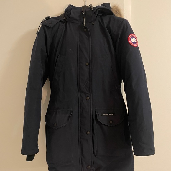 Canada Goose Jackets & Blazers - Canada Goose Dark Blue Hooded Coat